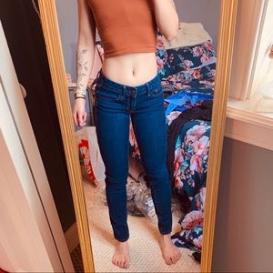 GAP dark wash skinny jeans